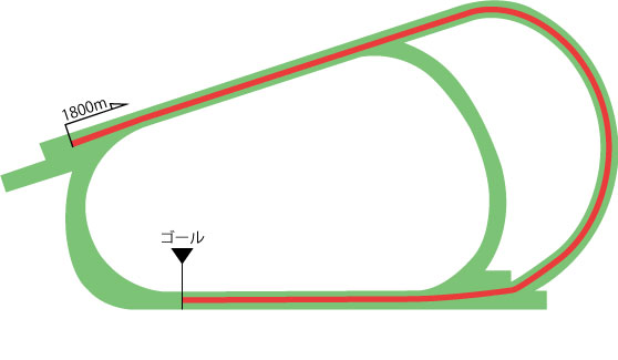 阪神競馬場 芝1800m（外）