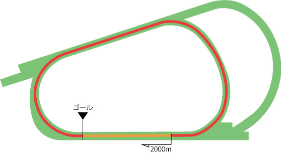 阪神競馬場 芝2000m（内）