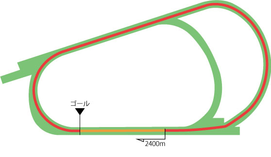 阪神競馬場 芝2400m（外）