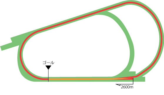 阪神競馬場 芝2600m（外）