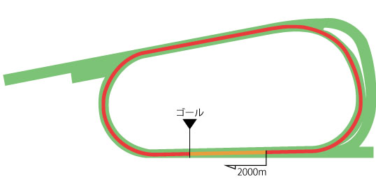 京都競馬場 芝2000m（内）