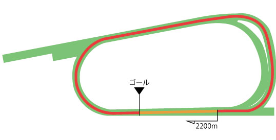 京都競馬場 芝2200m（外）