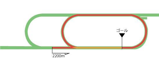 新潟競馬場 芝2200m（内）